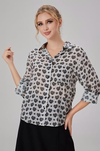 بلوزة كتان اوف وايت