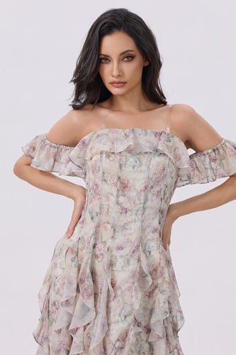 فستان بطبعة الزهور