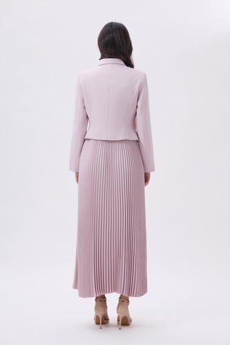 فستان زهري قطعتين