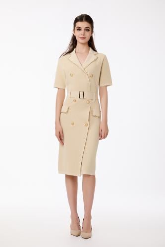 فستان كريب بيج بقصة جاكيت