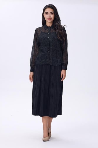 بلوزة شيفون بنقشة ناعم