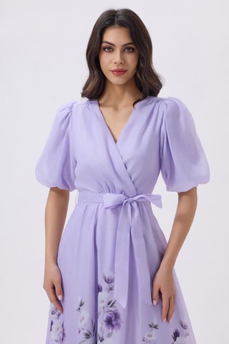 فستان ميدي بنفسجي مورد | Prando