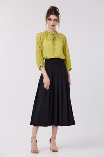 بلوزة شيفون كبوي مع كريستال