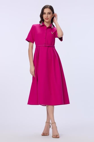 فستان كريب فوشي