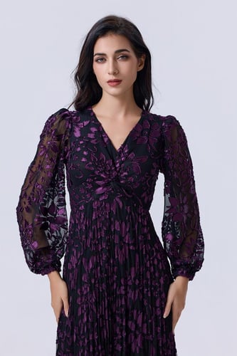 فستان موف ساتر أنيق