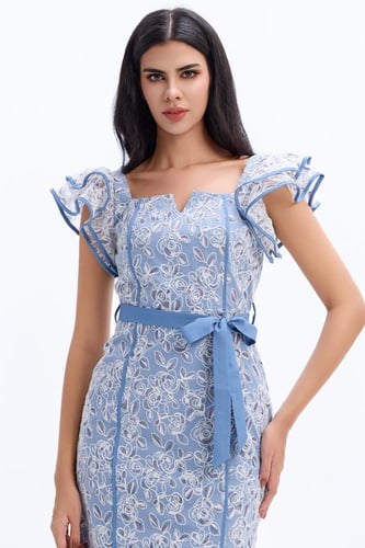 فستان سماوي ميدي