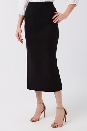 تنورة كريب استرتش أسود