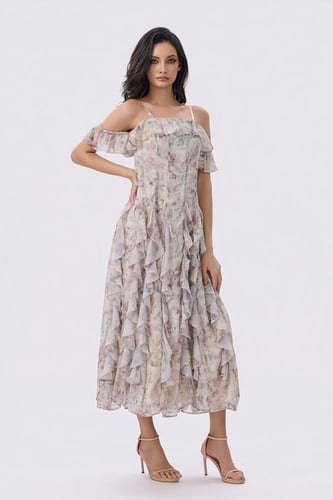 فستان بطبعة الزهور