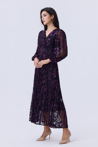 فستان موف ساتر أنيق