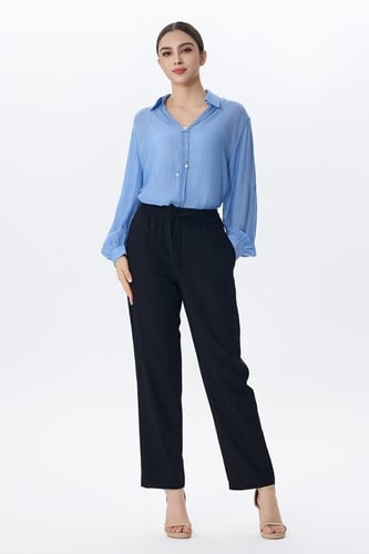 بلوزة ازرق فضفاضة