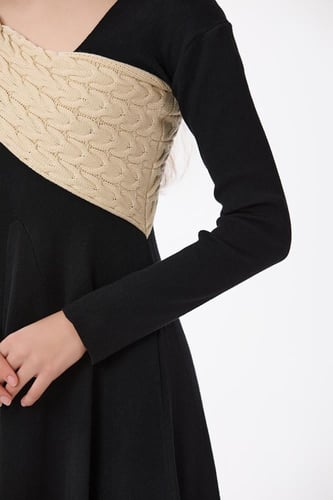 فستان صوف ناعم استرتش