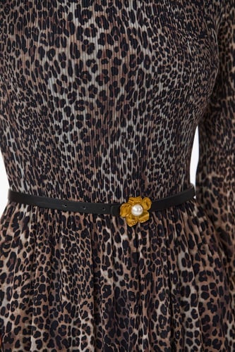 فستان شيفون نقشة الفهد