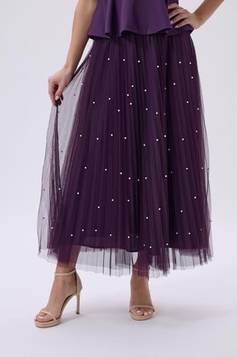 طقم ميدي بنفسجي تل