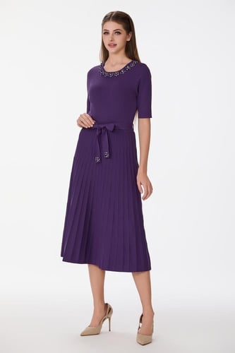 فستان استرتش بنفسجي