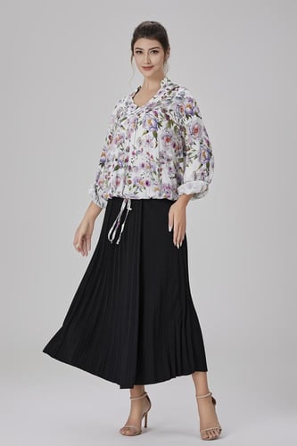 بلوزة قطن فضفاضة