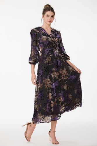 فستان طبع مخمل