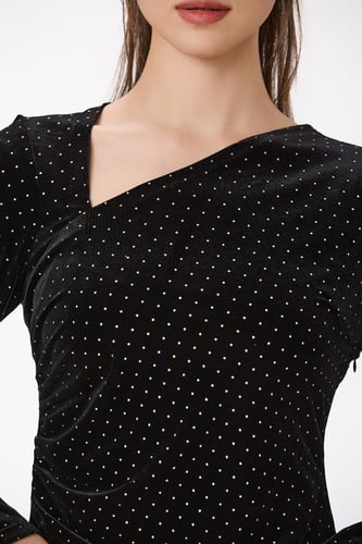 فستان استرتش مع كريستال