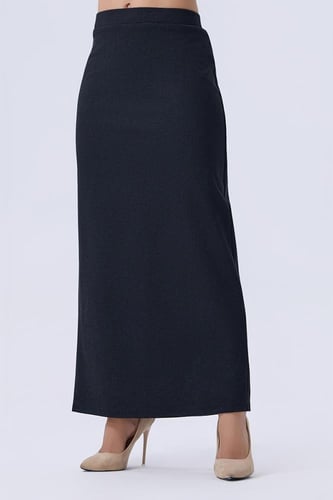 تنورة مستقيمة أسود طويلة