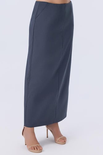 تنورة رصاصي غامق