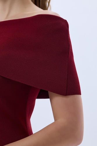 فستان استرتش مع هدب