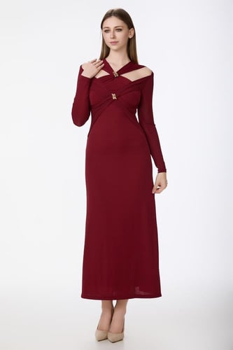 فستان كريب استريتش