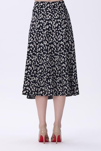 تنورة ميدي مطبوعة بنقشة ناعمة