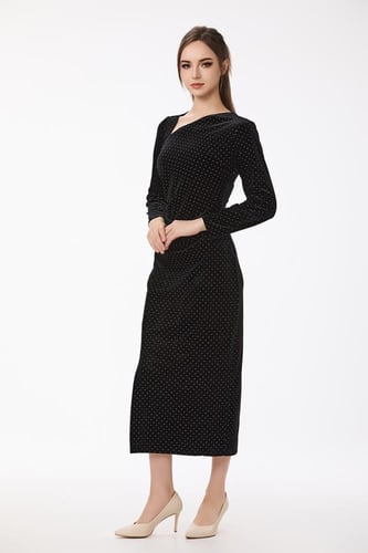 فستان استرتش مع كريستال