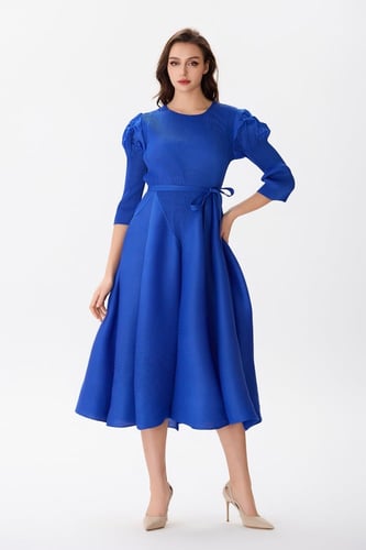 فستان بليسية أزرق