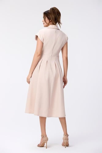 فستان كتان بيج