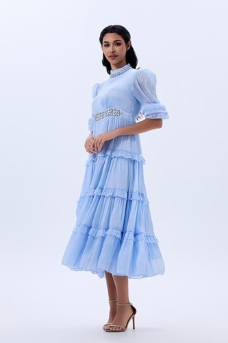 فستان شيفون مع كريستال