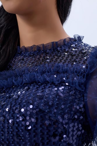 فستان تول مع ترتر