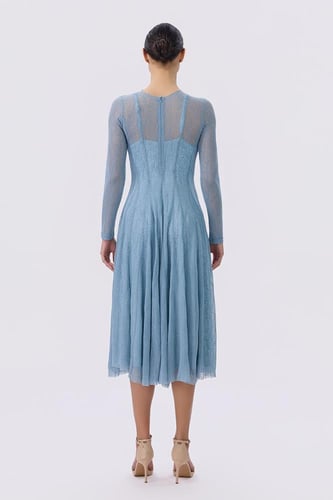 فستان ازرق ميدي