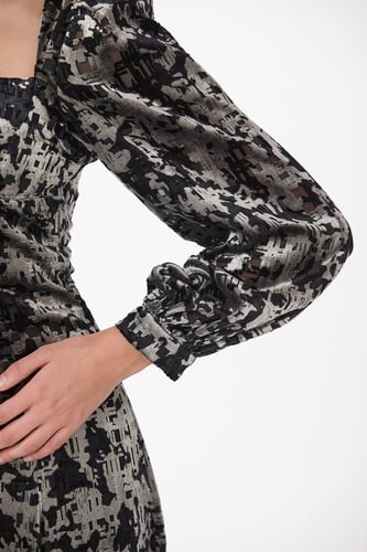 فستان طبع مخمل