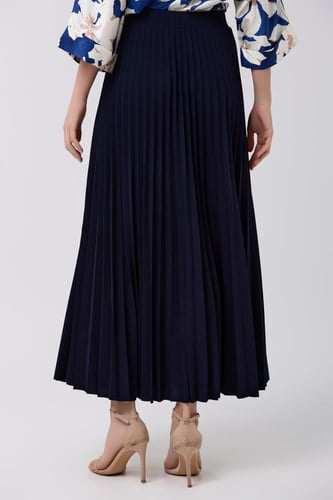 تنورة كلوش مكسر كحلي