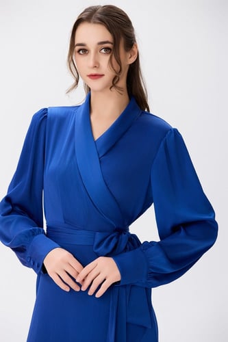 فستان شيفون أزرق ملكي