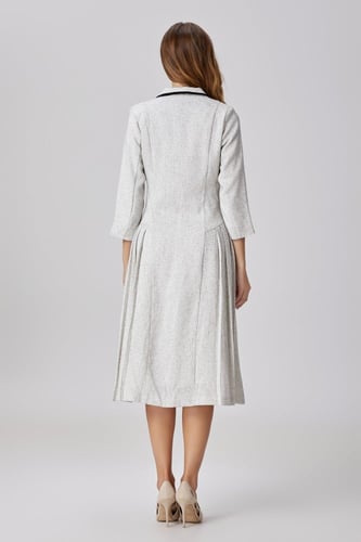 فستان تويد رمادي