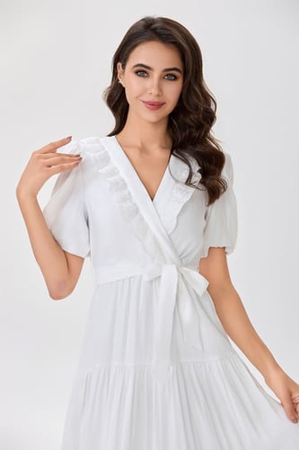 فستان سادة ميدي