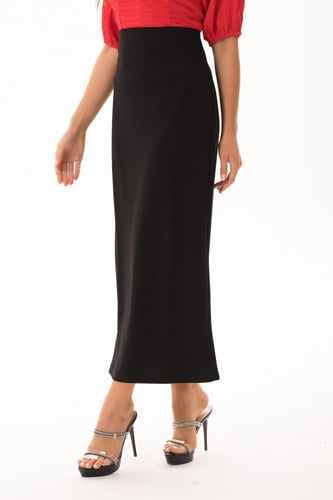 تنورة كريب استرتش ميدي