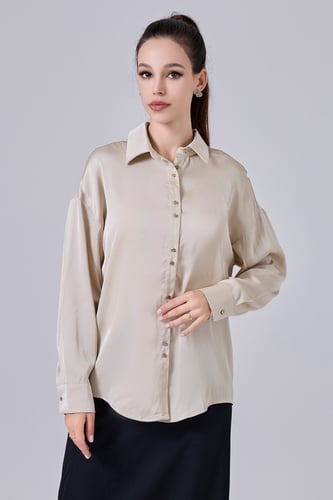 بلوزة ساتان بيج