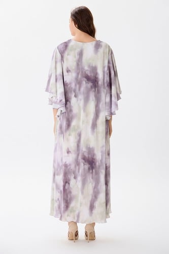 جلابية ستان بليسيه بألوان هادئة