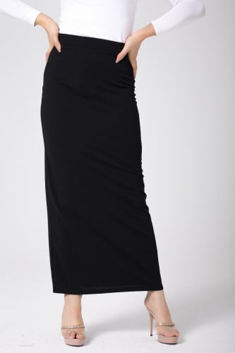 تنورة كريب استرتش أسود