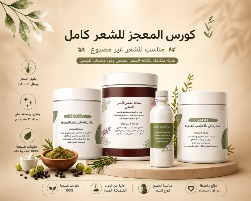 كورس المعجزة للكثافه الشعر كامل الحجم الاكبر