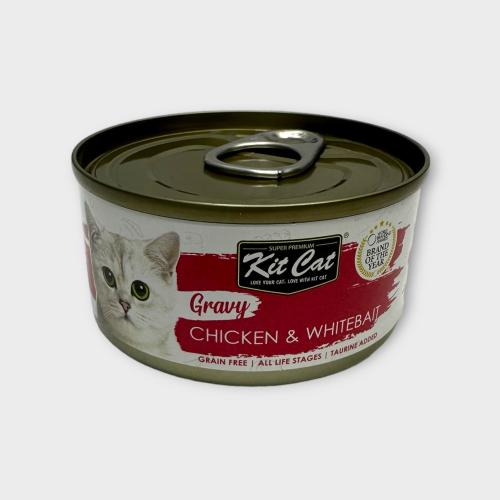 Kit Cat Gravy KC3095 Chicken & Whitebait 70g معلبا...
