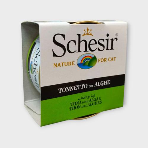 Schesir wet food Tuna with Seaweed 85g معلبات أكل...