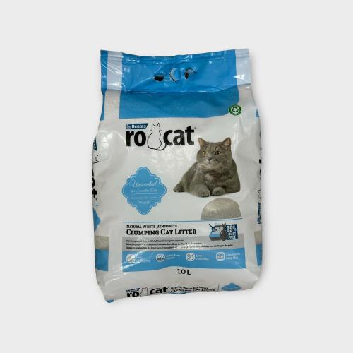 CAT LITTER ro cat unscented 10L رو كات رمل قطط