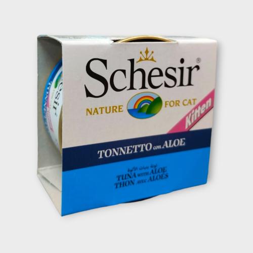 Schesir wet food Kitten Tuna with Aloe 85g معلبات...