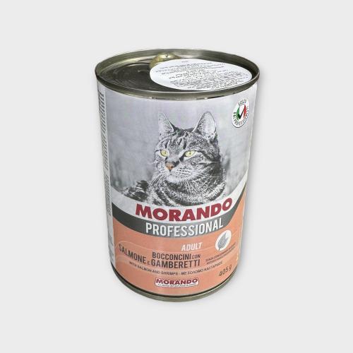 MORANDO ADULT with salmon and shrimp 405g معلبات أ...