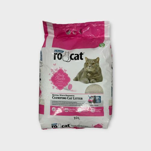CAT LITTER ro cat Baby powder10L رو كات رمل قطط