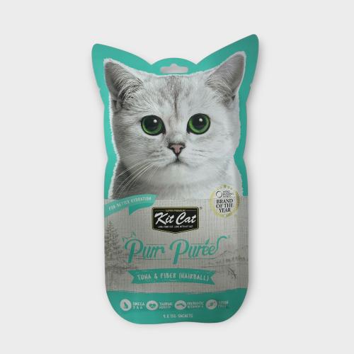 Kit Cat Purr Puree KC843 TUNA & FIBER (HAIRBALL) 4...