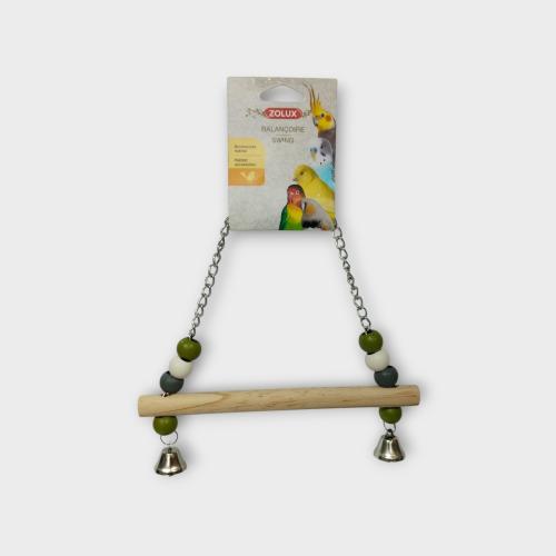ZOLUX #134013 Wooden Swing with Metal Chain BIRD T...